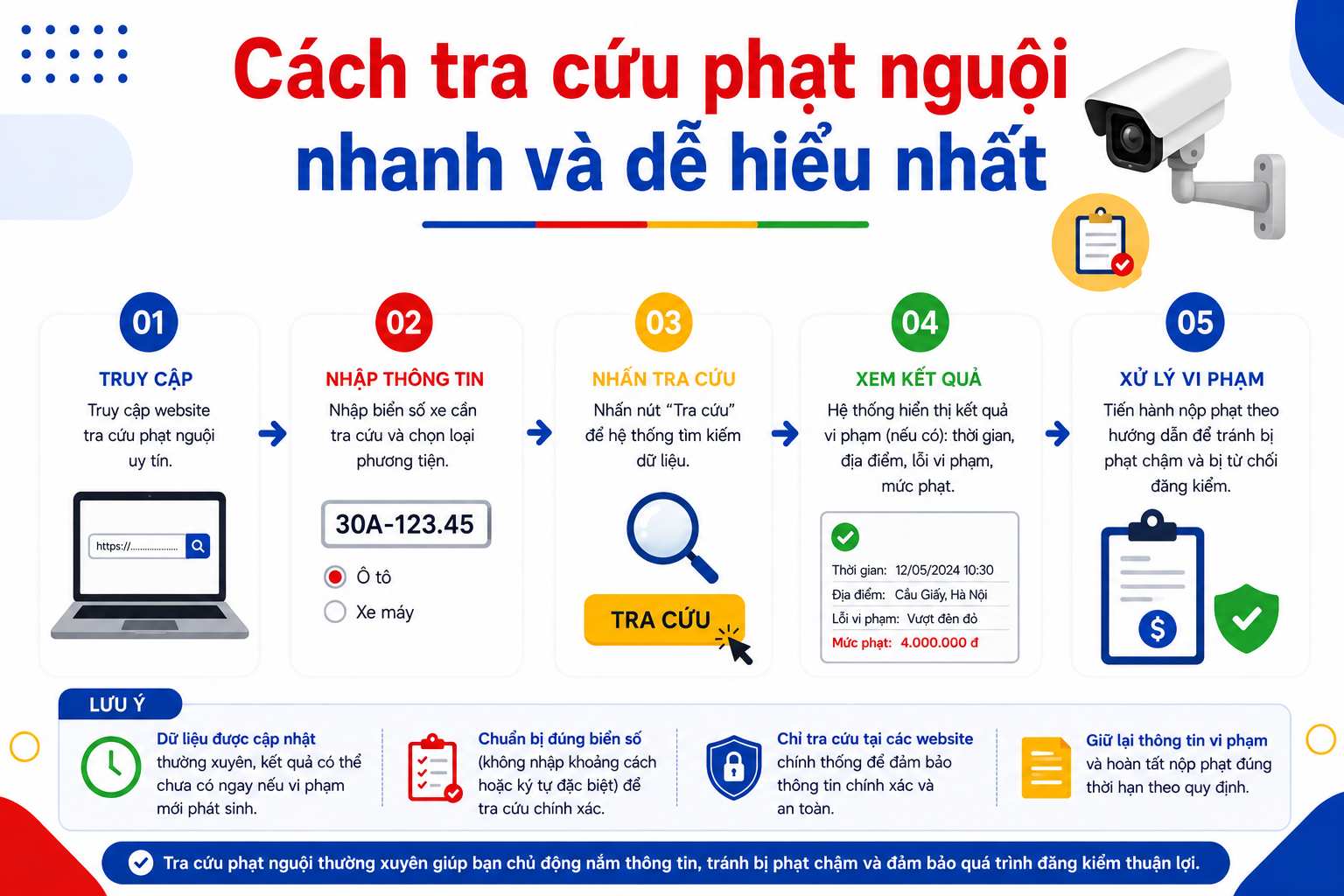 Cach tra cuu phat nguoi duoi 150KB